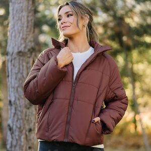 Zyia Foraker puffy coat wine brown color XL